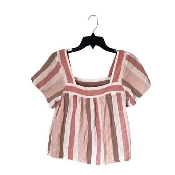 Rails Womens Savon Cheyanne Striped Cotton Blouse Top Pink Size Small‎ - Picture 5 of 9